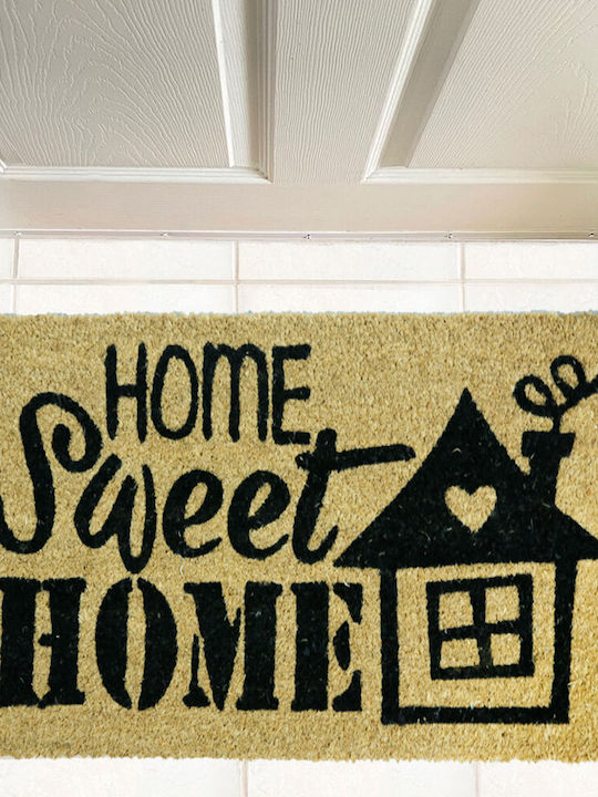 San Lorentzo Entrance Mat made of Coir with Anti-slip Backing Homecamino Ecru 40x60cm