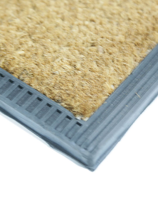 San Lorentzo Entrance Mat made of Coir with Anti-slip Backing Homeplace Coffee 40x60cm