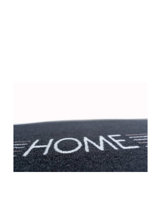 Sdim Entrance Mat Oval Carpet with Anti-slip Backing 003 Black 50x75cm