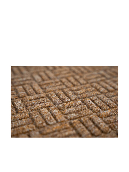 Sdim Fußmatte Teppich mit rutschfester Unterlage Supreme 017 Beige 45x75cm Dicke 12mm