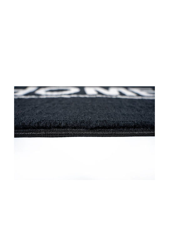 Sdim Covor de Intrare Mochetă cu Suport Antiderapant Fashion Home Negru 40x67buc Grosime 12mm
