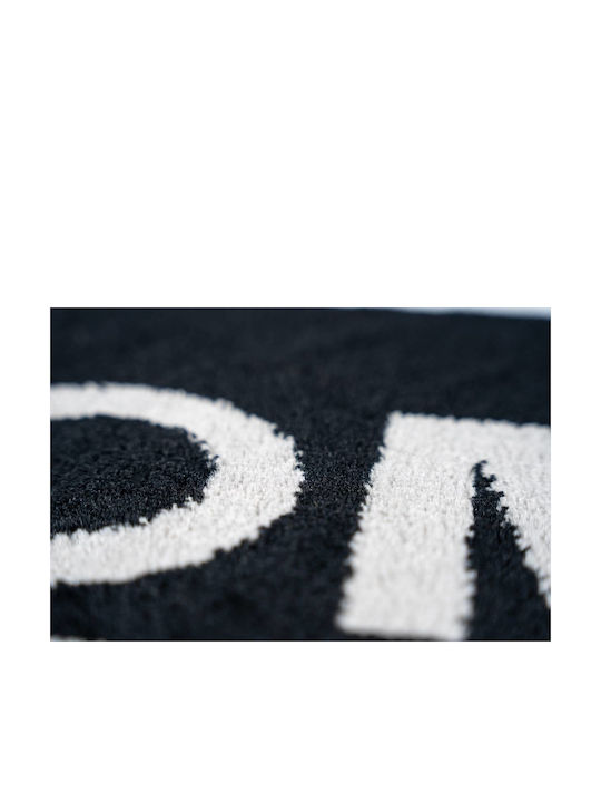 Sdim Covor de Intrare Mochetă cu Suport Antiderapant Fashion Home Negru 40x67buc Grosime 12mm