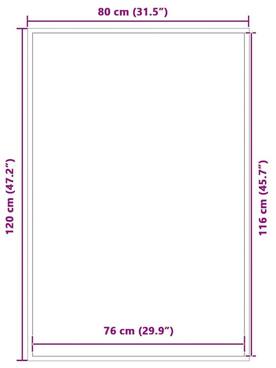 vidaXL Entrance Mat Anti-slip Black 80x120cm