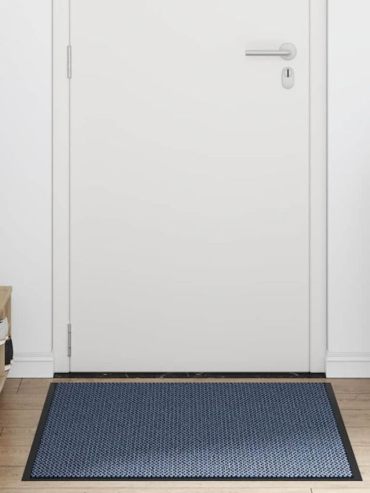 vidaXL Fußmatte Rutschfest Blau 90x120cm