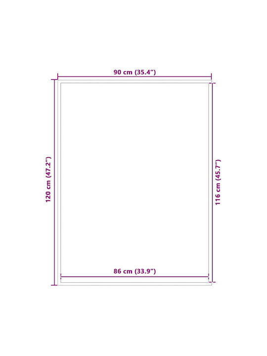vidaXL Fußmatte Rutschfest Blau 90x120cm