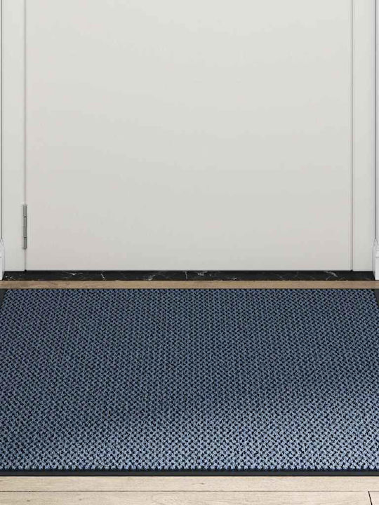 vidaXL Fußmatte Rutschfest Blau 90x120cm