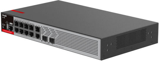 Ruijie RG-S2915-10GT2MS-P-L Gestionat L2 PoE+ Switch cu 8 Porturi Gigabit (1Gbps) Ethernet și 2 Porturi SFP
