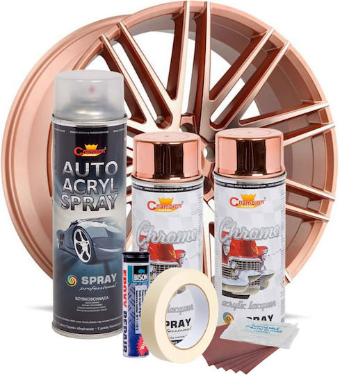 Complete Repair Painting Kit Rims In Metallic Copper Color V2