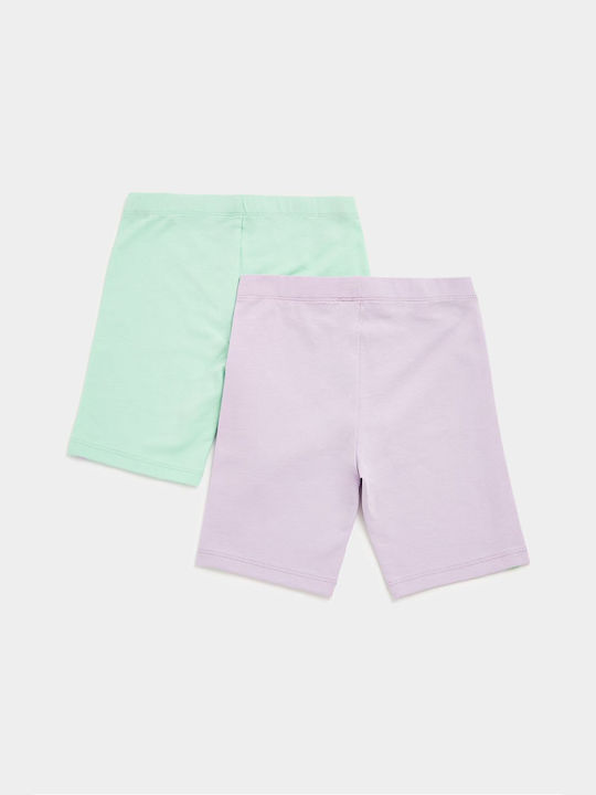 Set Kids Short White Cycling Leggings