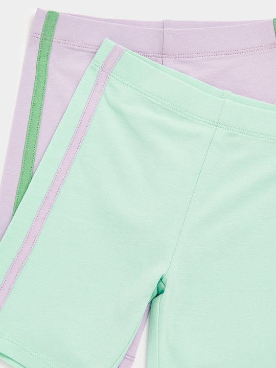 Set Kids Short White Cycling Leggings