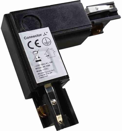 Eko Light Conector Șină pentru Spoturi Negru 1843