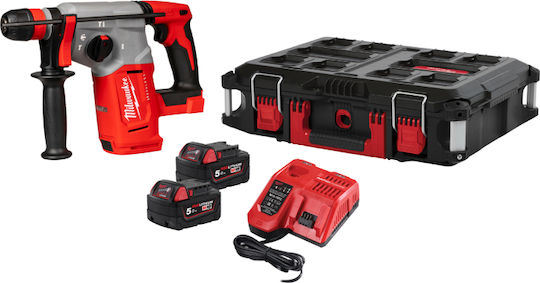 Milwaukee M18 Blhx100p502p Impact Demolition Hammer Battery Brushless 18V 2x5Ah with Chuck SDS Plus 4933498243