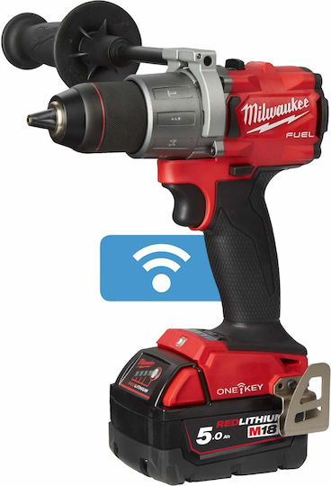 Milwaukee M18 ONEPP2A2-502X Σετ Κρουστικό Δραπανοκατσάβιδο & Παλμικό Κατσαβίδι 18V με 2 Μπαταρίες 5Ah και Θήκη