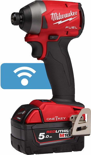 Milwaukee M18 ONEPP2A2-502X Σετ Κρουστικό Δραπανοκατσάβιδο & Παλμικό Κατσαβίδι 18V με 2 Μπαταρίες 5Ah και Θήκη