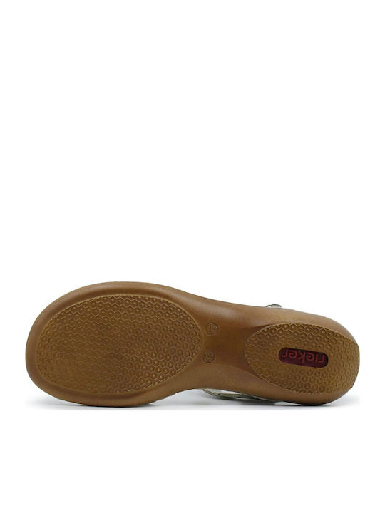 Sandale Casual Damă Din Piele Kaki