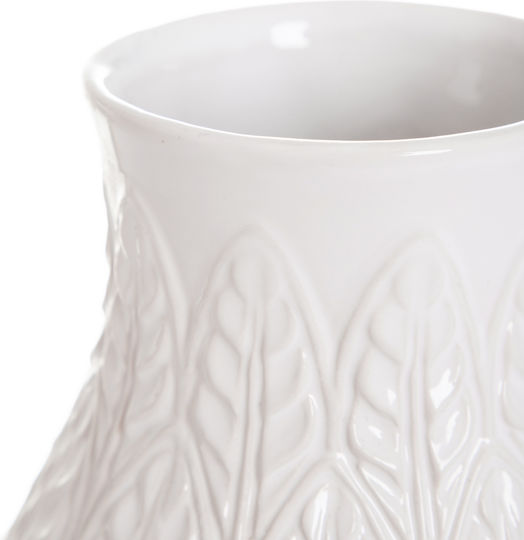 Homla Dekorative Keramikvase Natto Weiß 15xH24cm