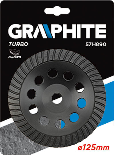 Graphite Διαμαντόδισκος Λείανσης Turbo 125x22,2x5mm 57h890