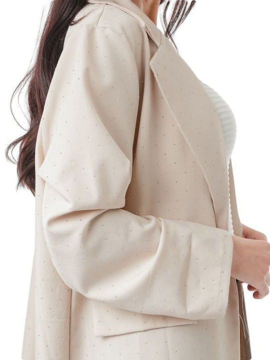 Silia D Женски Сако Cream skk-25-2454 (crm)