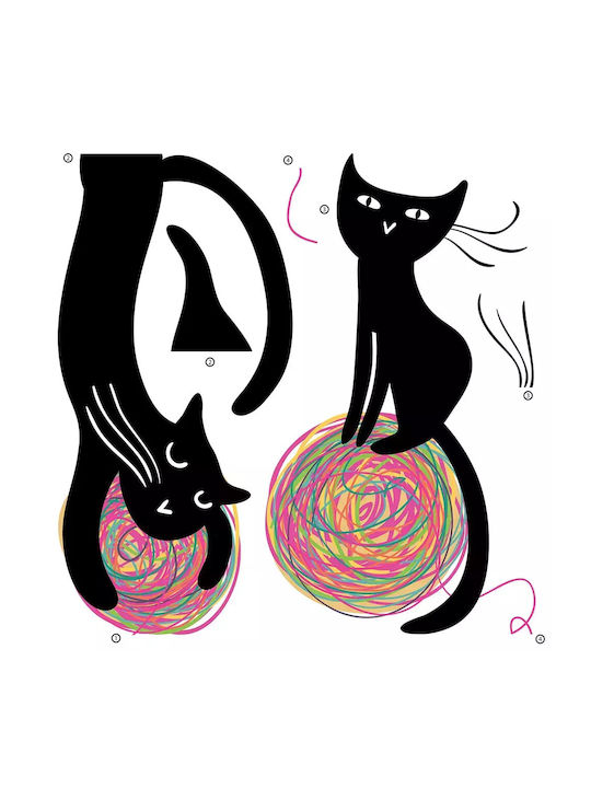 Joyful Cats Αυτοκόλλητα Τοίχου 54124