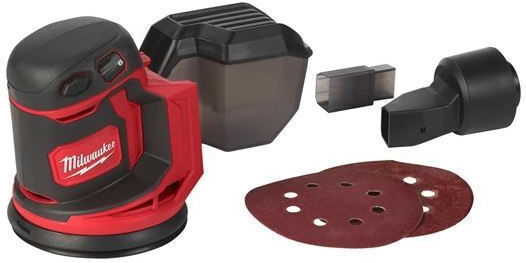 Milwaukee M18 BOS125-502B Excentric Triveio 125mm Baterie 18V Solo cu control de viteză și cu sistem de aspirare