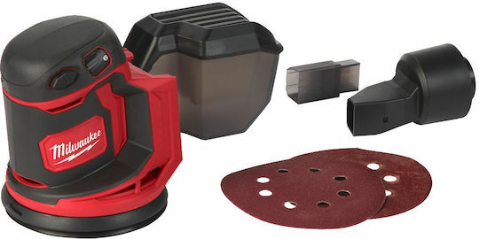 Milwaukee M18 BOS125-502B Excentric Triveio 125mm Baterie 18V Solo cu control de viteză și cu sistem de aspirare