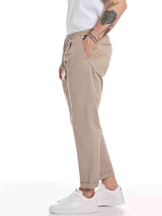 Trousers Elastic in Regular Fit Beige