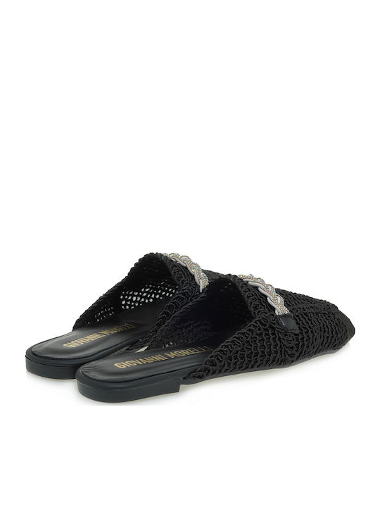 Flach Mules in Schwarz Farbe