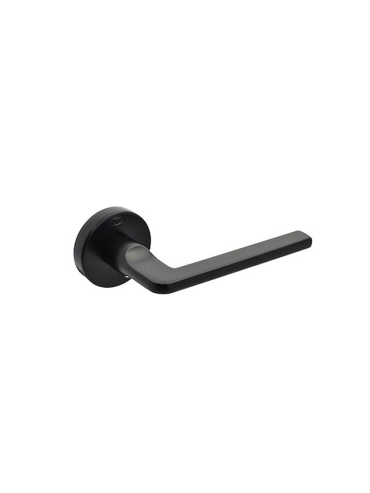 Convex Lever Middle Door with Rosette 2325 Pair with Rosette Matt Nickel