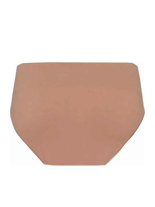 Hochtailliert Damen Slip Beige