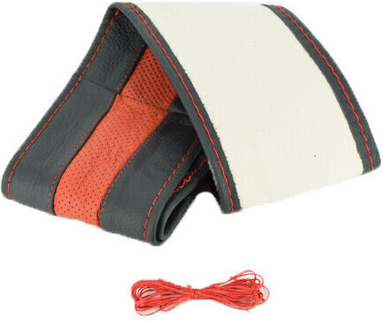 Auto-Lenkradabdeckung mit Durchmesser 39cm Leder Schwarz