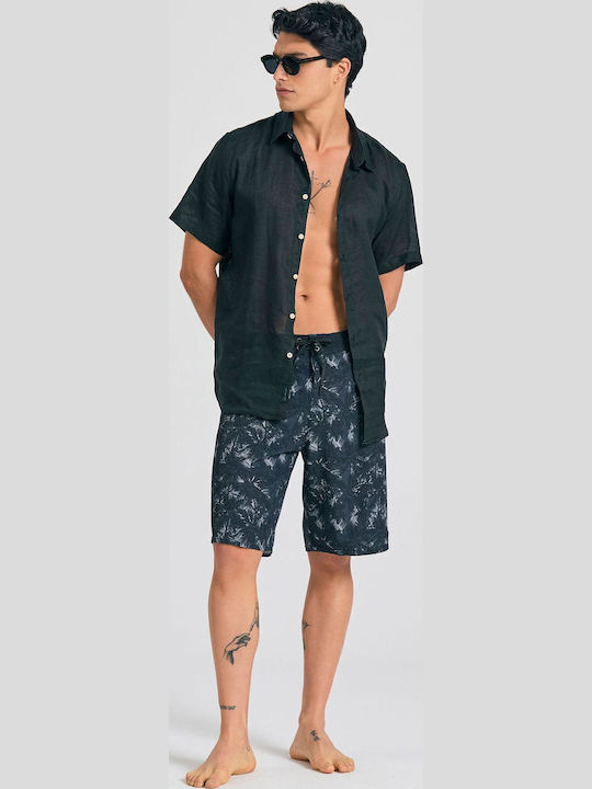 Herren Badebekleidung Bermuda Schwarz mit Mustern