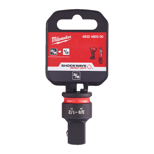 Milwaukee Adapter with Socket 1/4'' / 3/8'' and Output 1/2''