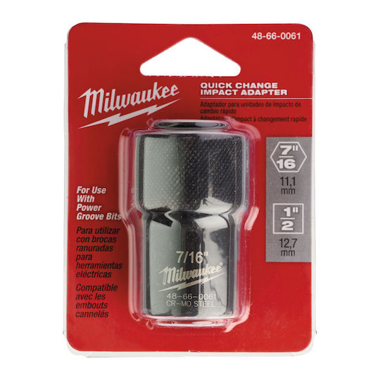 Milwaukee Adapter with Socket 1/2'' / HEX and Output 1/2''