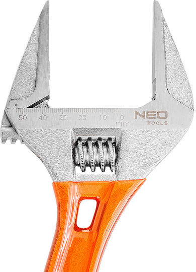 Neo Tools French Wrench with Adjustable Opening 53mm and Anti-Slip Handle 306mm