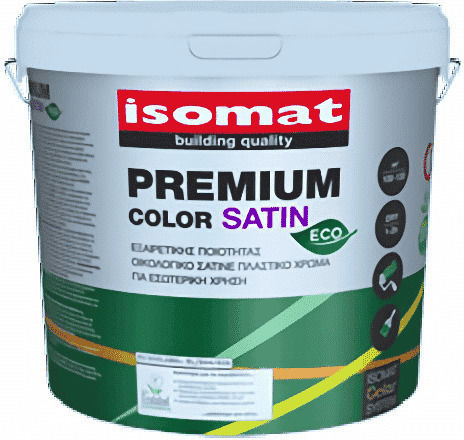 Isomat Premium Color Eco Plastik Farbe für Innenbereich Verwendung Weiß 10Es