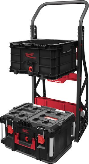 Milwaukee Transport Trolley Packout Foldable for Weight Load up to 180kg Red