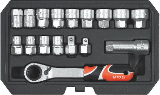 Yato Set Ratchet 3\8" & 1\2" 17pcs
