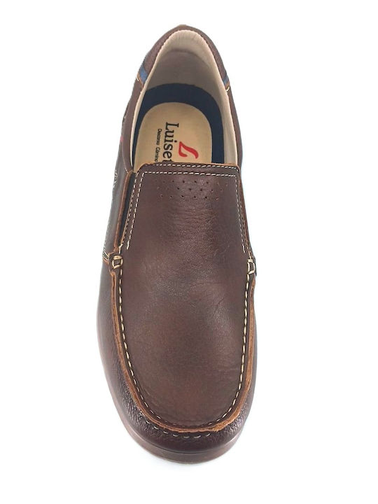 Δερμάτινα Ανδρικά Boat Shoes σε Ταμπά Χρώμα