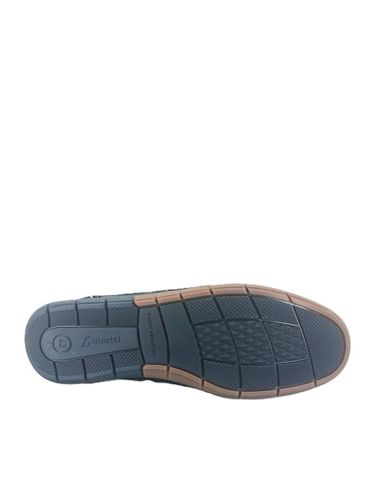 Leder Herren Mokassins in Blau Farbe