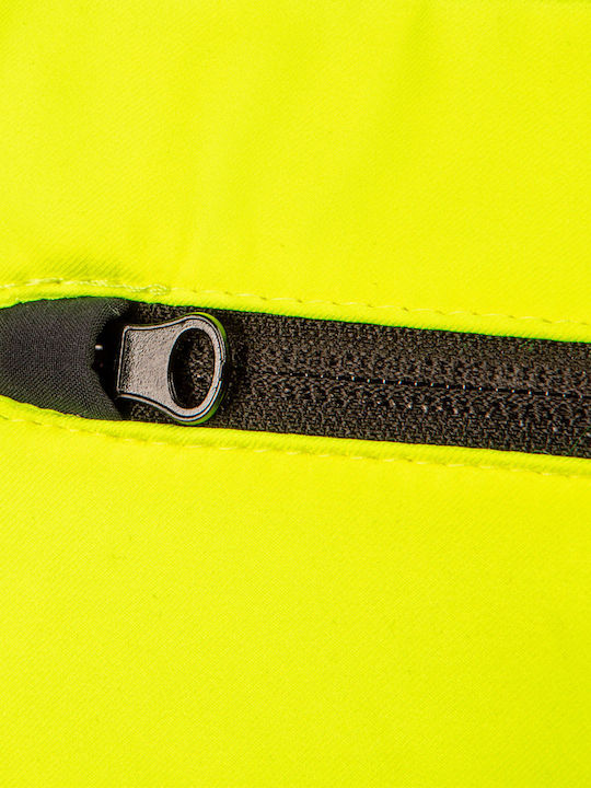 Warning Softshell Work Jacket Hood Yellow Size Xxxl