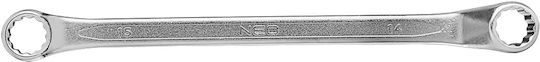 Neo Tools Double Polygon Wrench Bent with Ratchet Mechanism 14x15mm