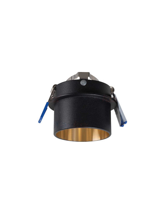 Kanlux Round Metallic Recessed Spot with Socket GU10 Black 6.8x6.8cm. 1pcs