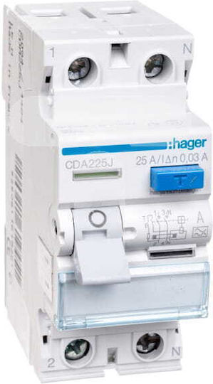 Hager Phase Relays 25A Double Pole with Voltage 230V
