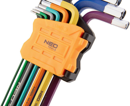 Neo Tools Σετ 9 Κλειδιά Allen σε Σχήμα L