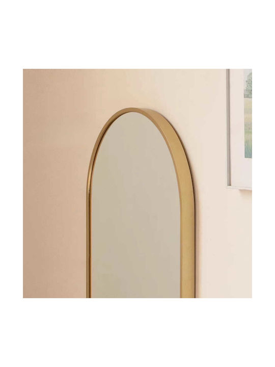 Wandspiegel Oval mit Gold Metallisch Rahmen 100x50cm 1Stück