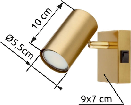 Globo Lighting Einzel Spot mit Fassung GU10 in Gold Farbe