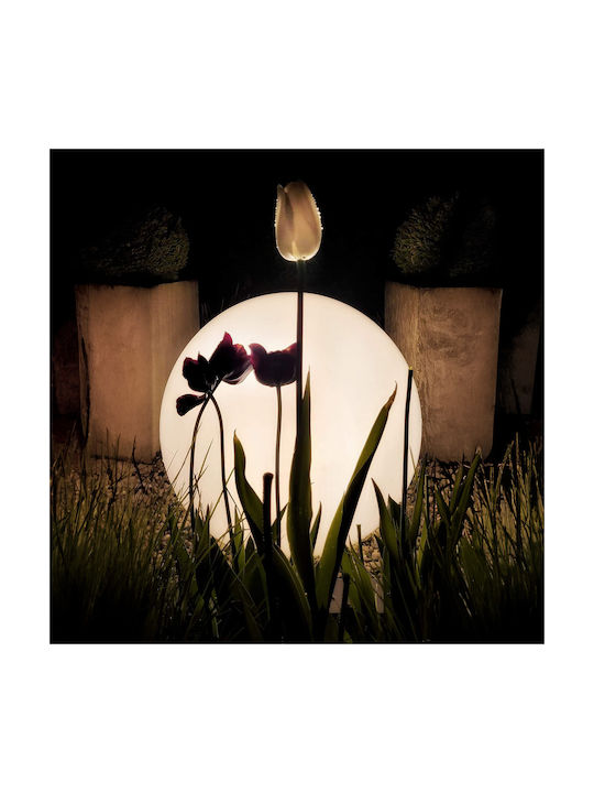 Eko Light Outdoor Floor Lamp Globe for E27 Socket IP44 White