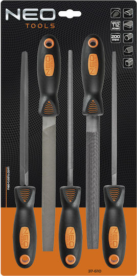 Neo Tools 37-610 Σετ Λίμες με Λαβή 5τμχ