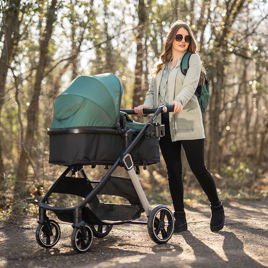 Lorelli Aspen Adjustable 2 in 1 Baby Stroller Suitable for Newborn Black