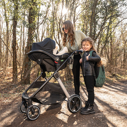 Lorelli Aspen Adjustable 2 in 1 Baby Stroller Suitable for Newborn Black
